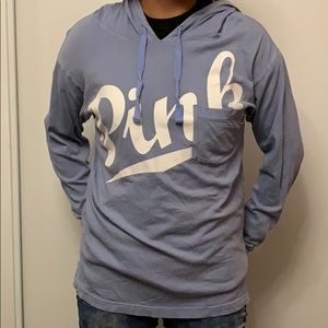 VS pink shirt with hoodie